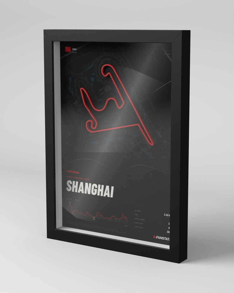 Shanghai 3D circuit frame, black frame, three-quarter view
