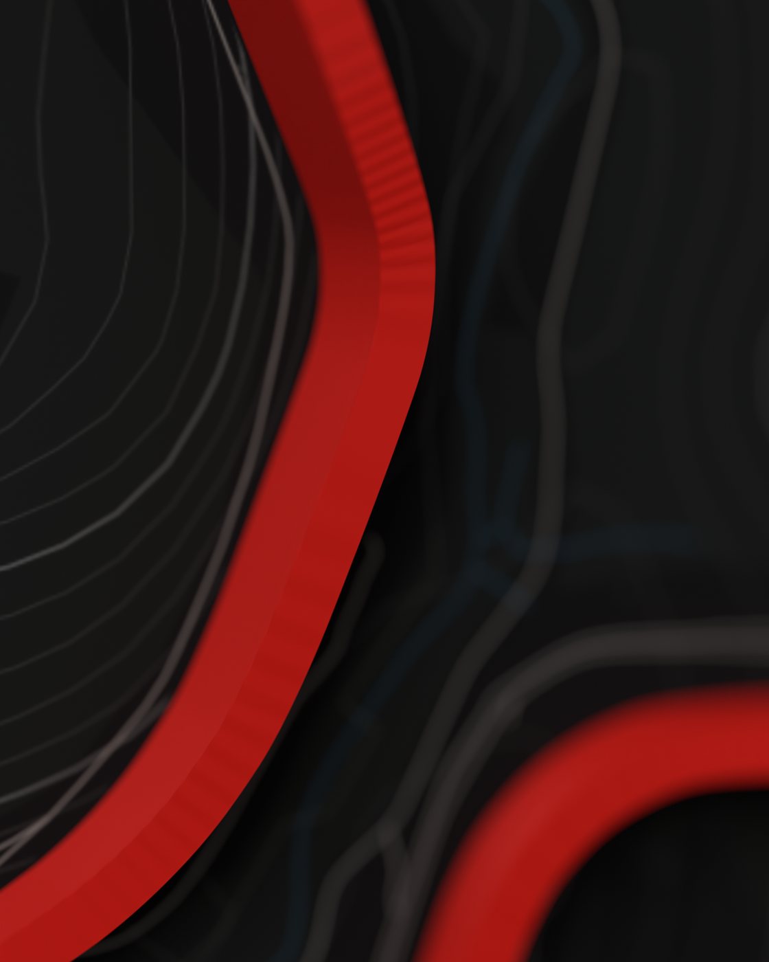 Fine print lines along the raised red track. Example: Spa-Francorchamps.