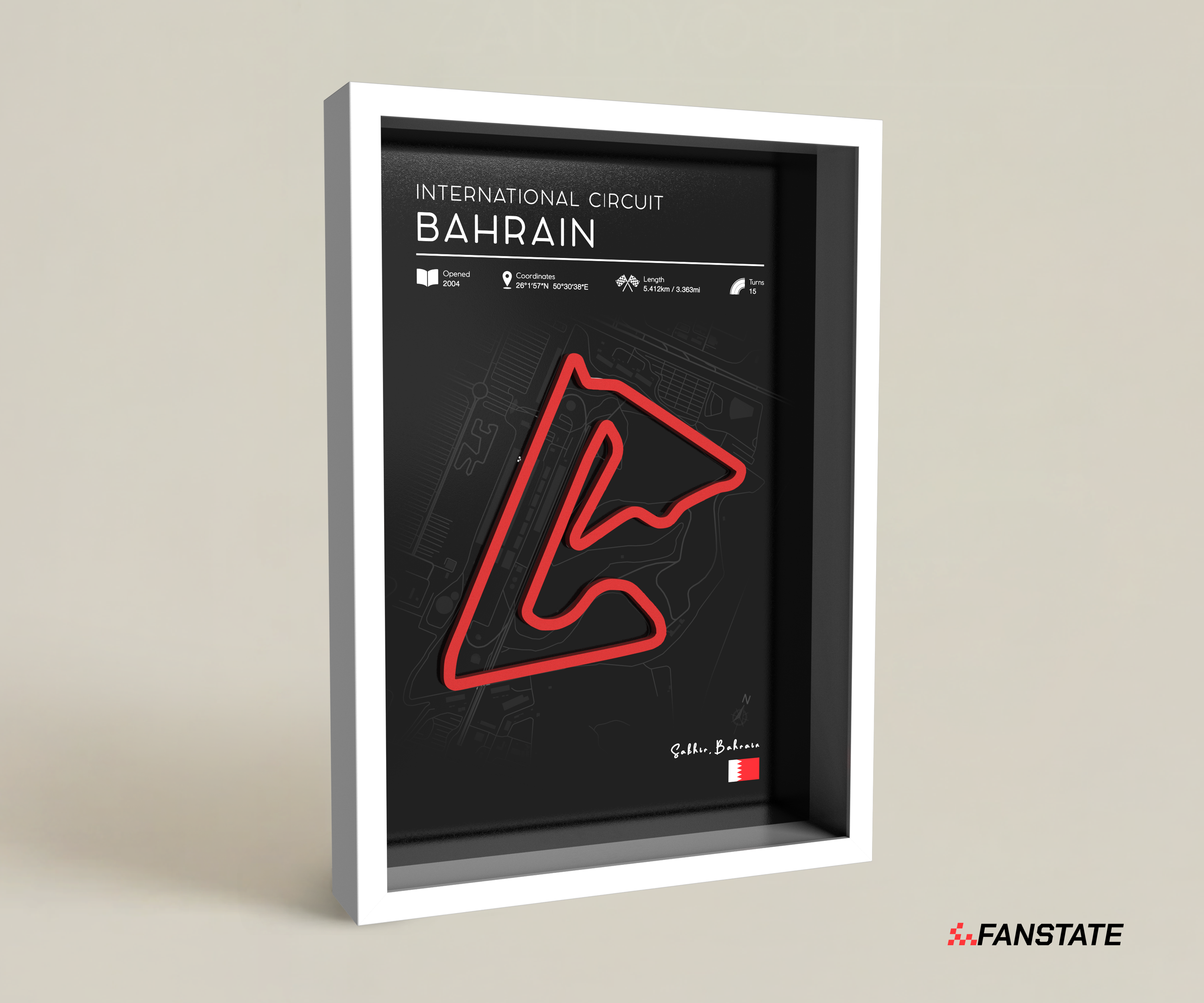 Bahrain - Framed 3D Track