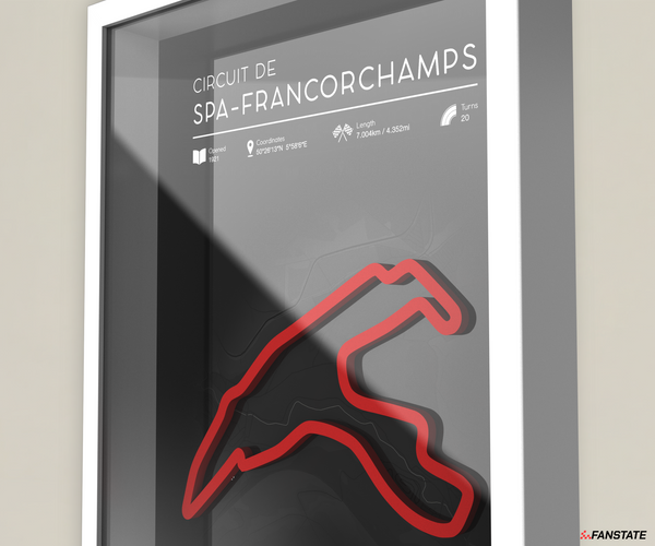 Spa-Francorchamps - Framed 3D Track