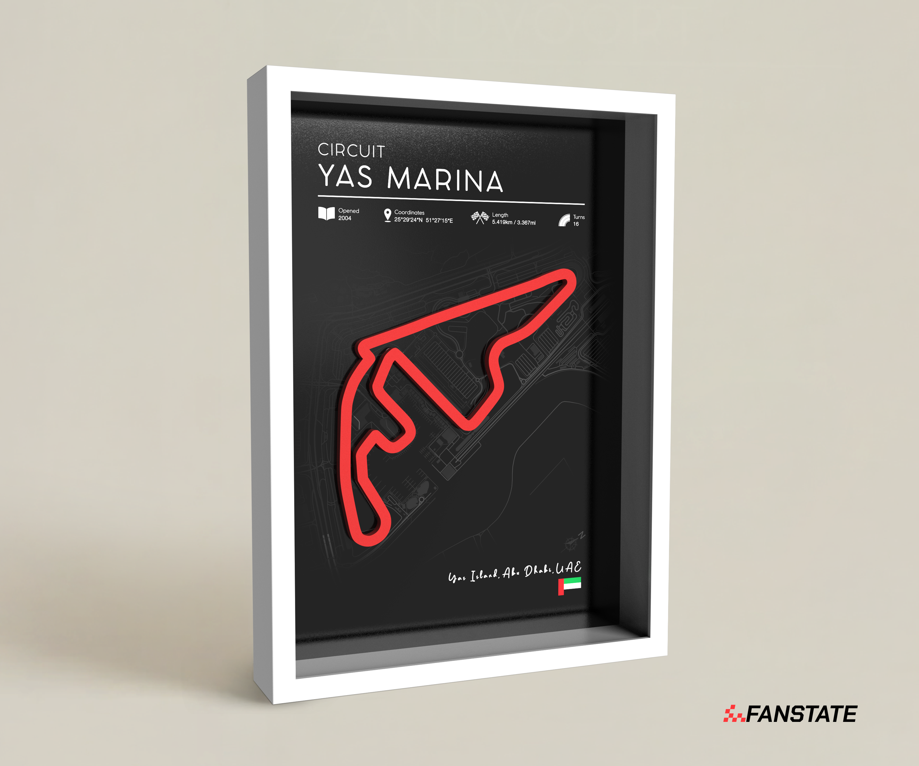 Yas Marina - Framed 3D Track
