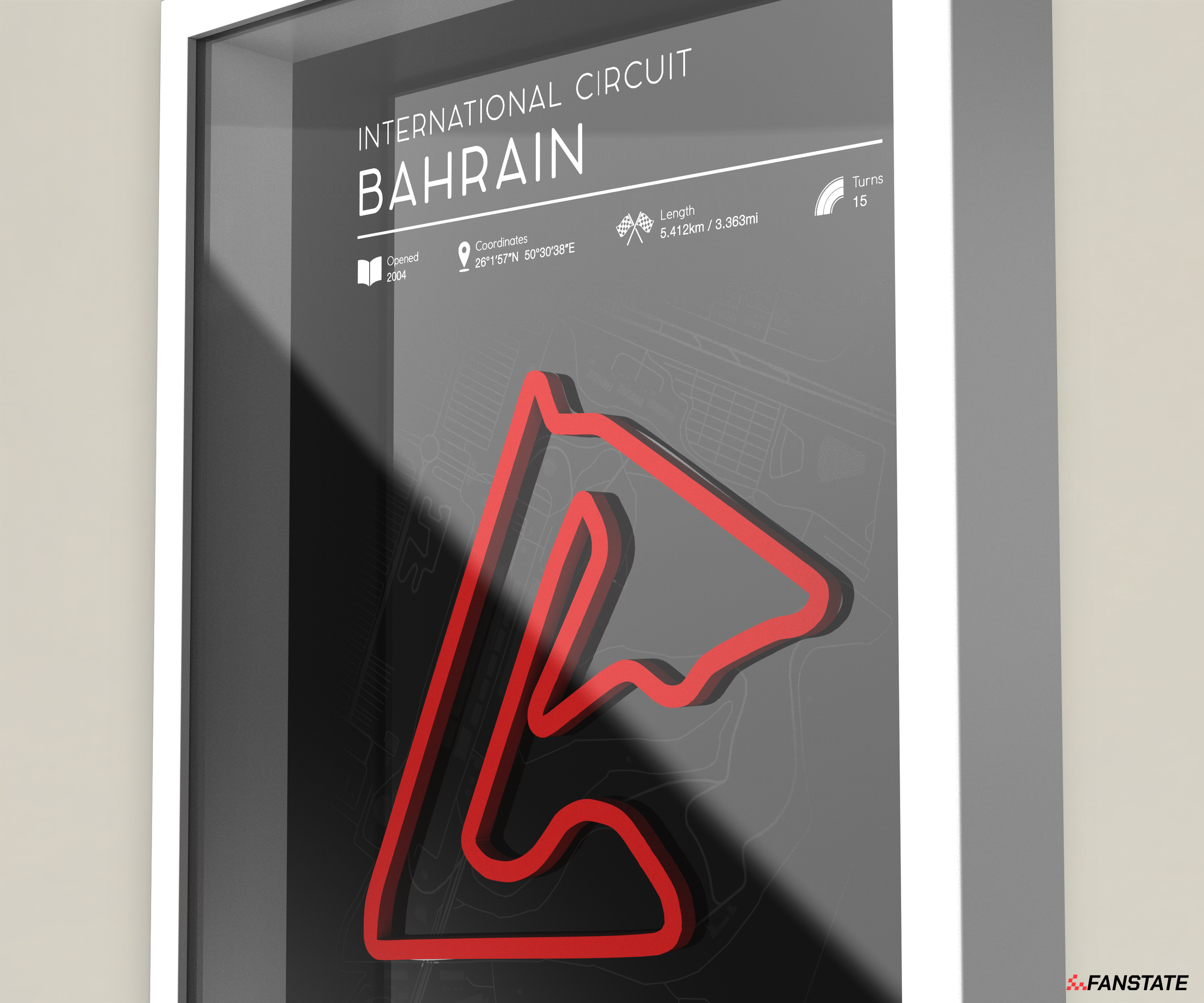 Bahrain - Framed 3D Track