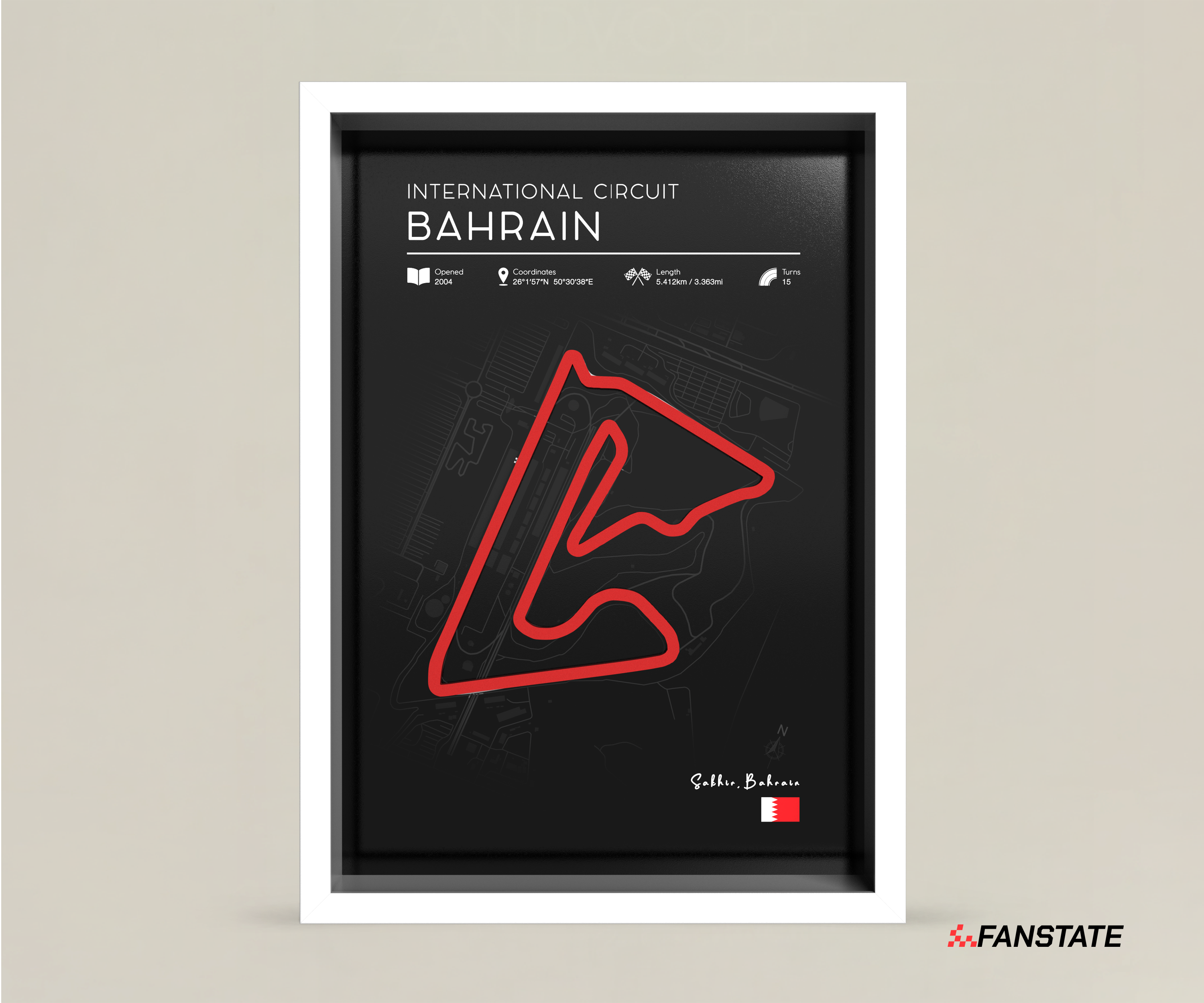 Bahrain - Framed 3D Track