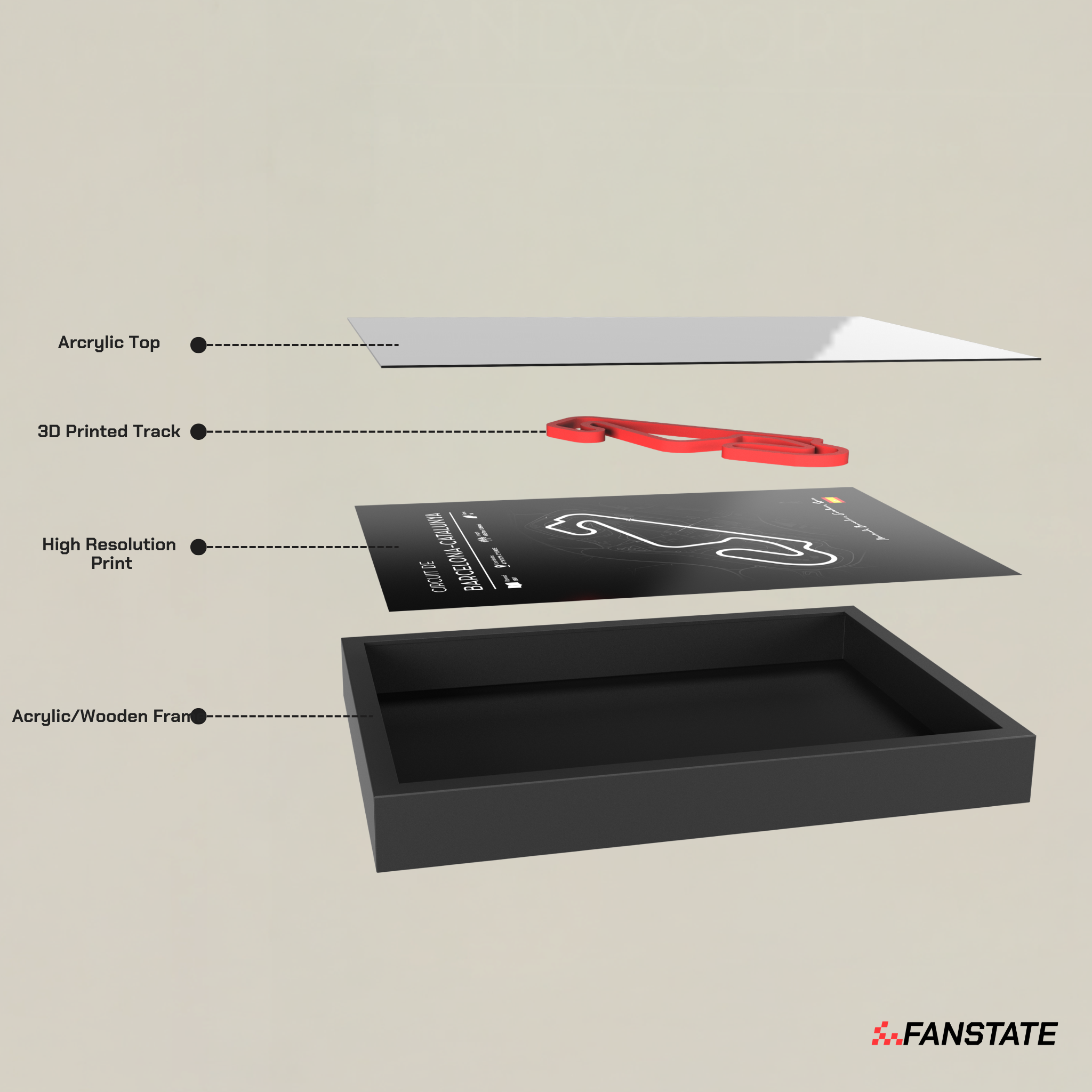 Hungaroring - Framed 3D Track