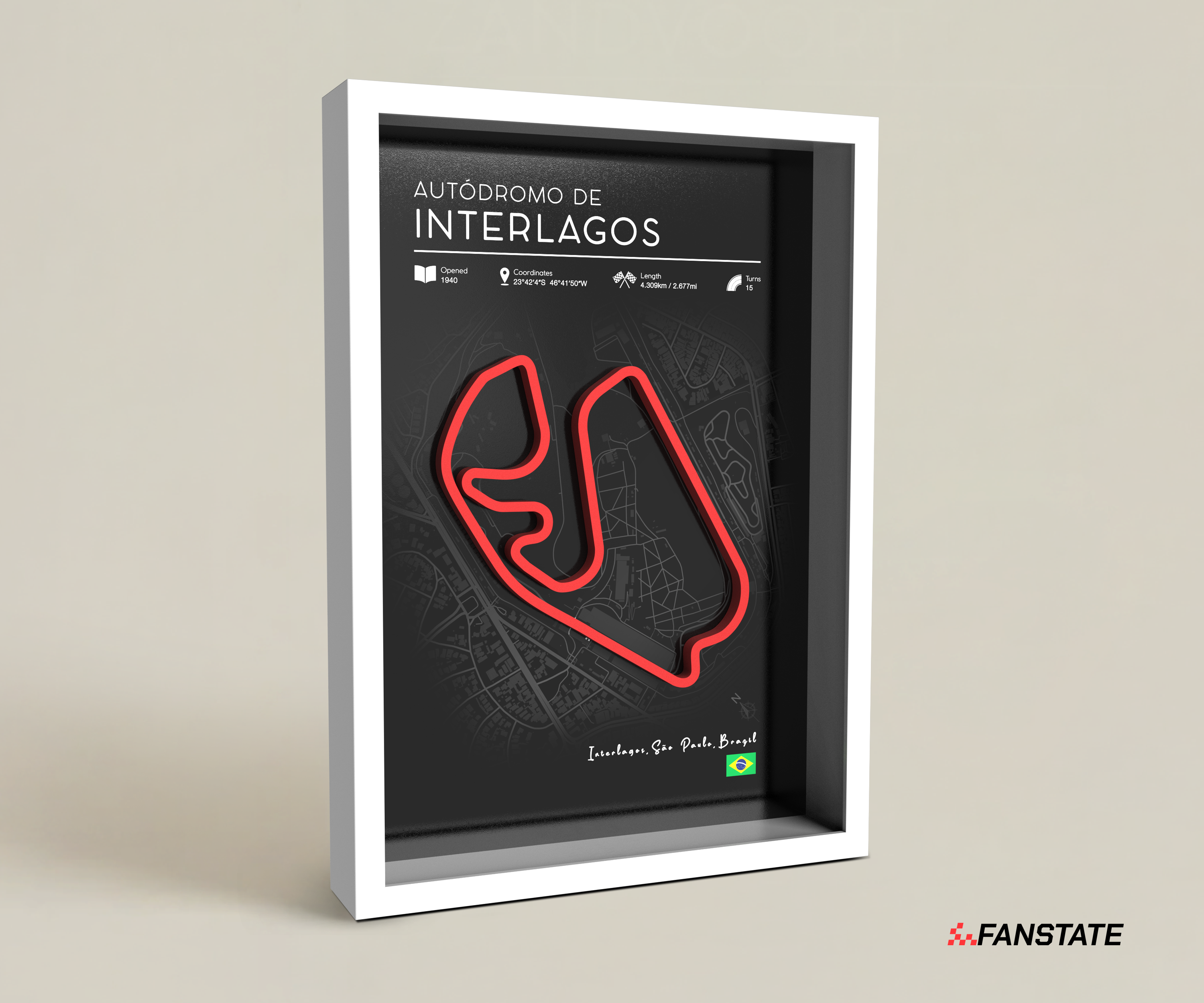 Interlagos - Framed 3D Track