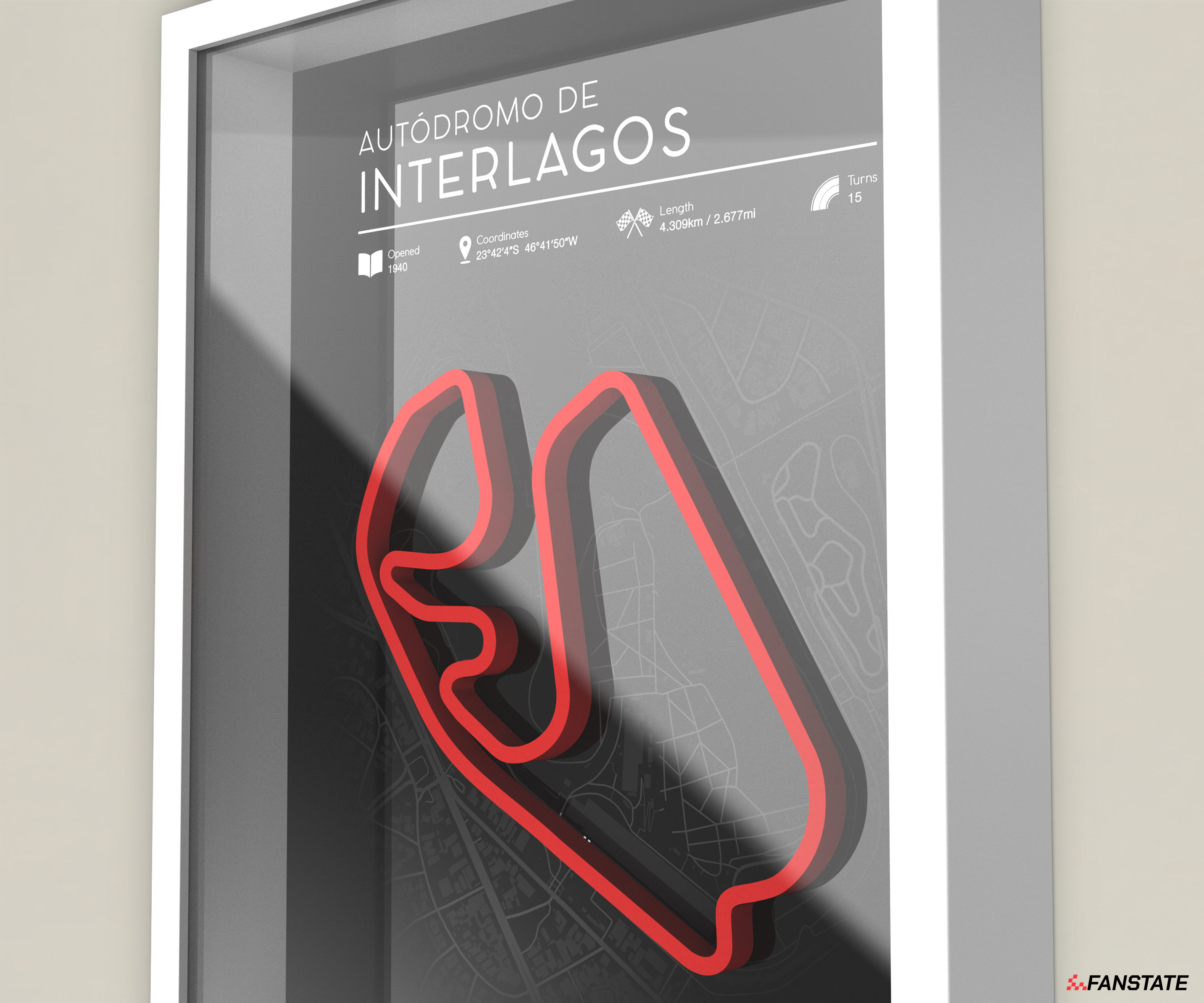 Interlagos - Framed 3D Track