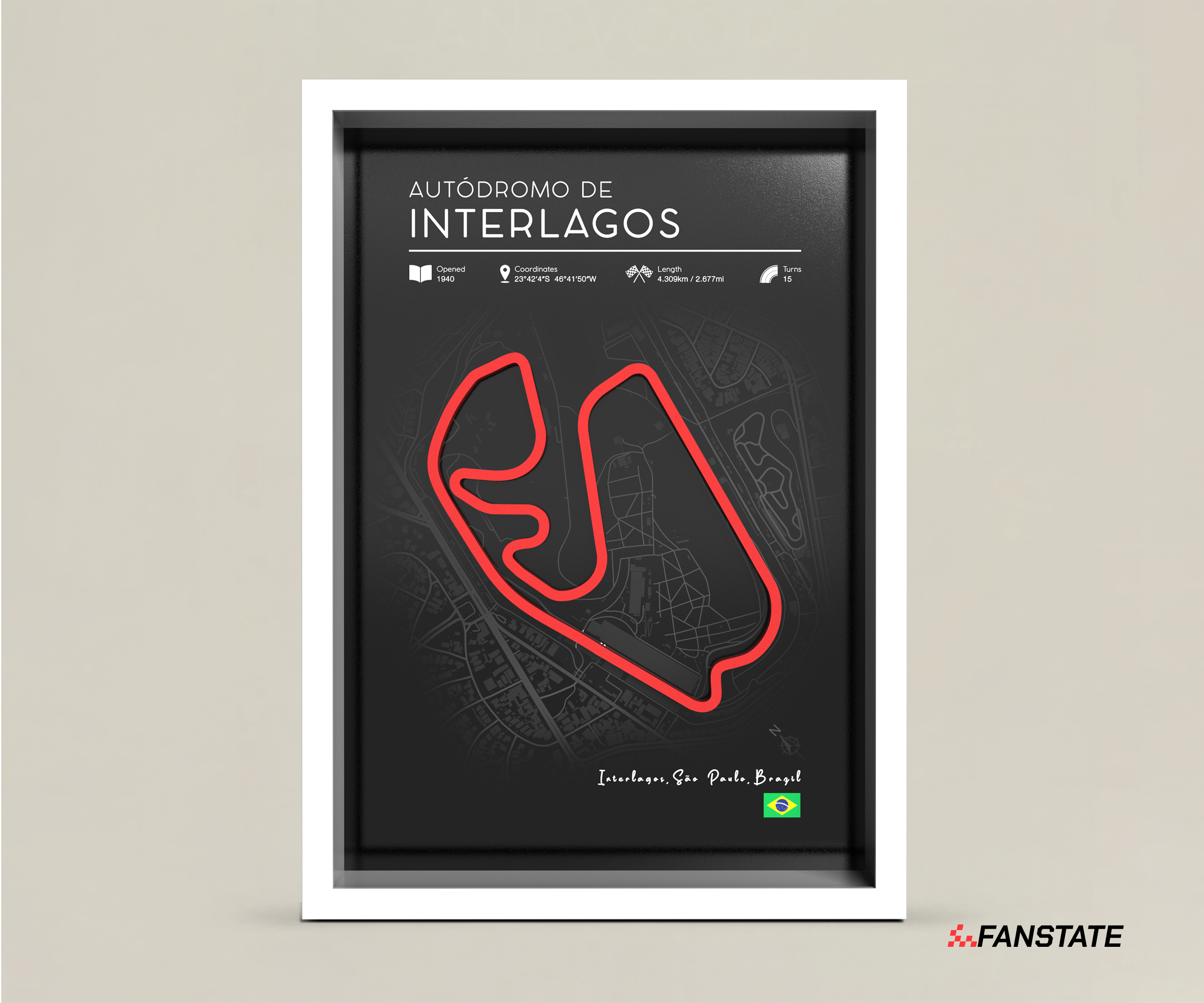 Interlagos - Framed 3D Track