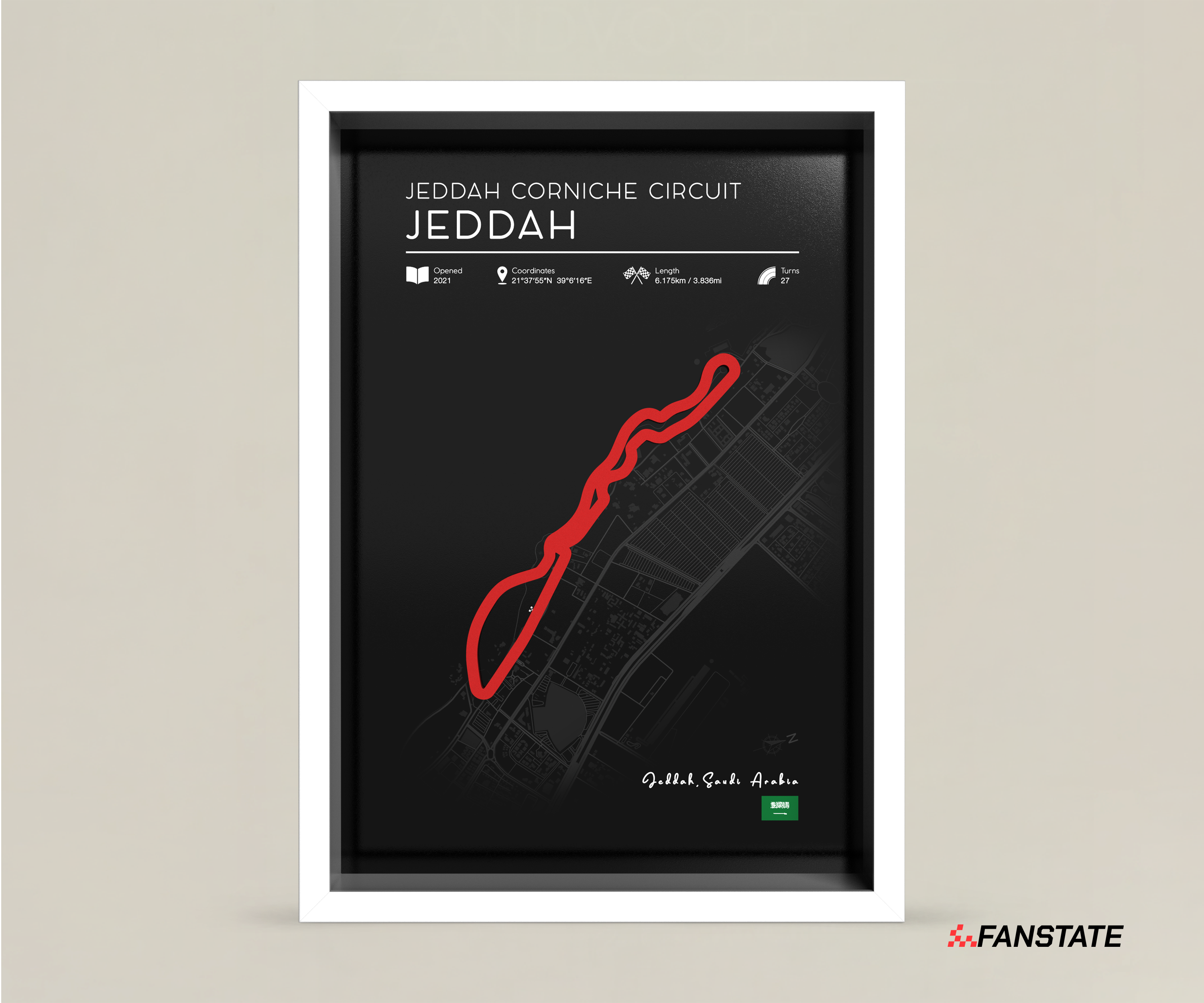 Jeddah - Framed 3D Track