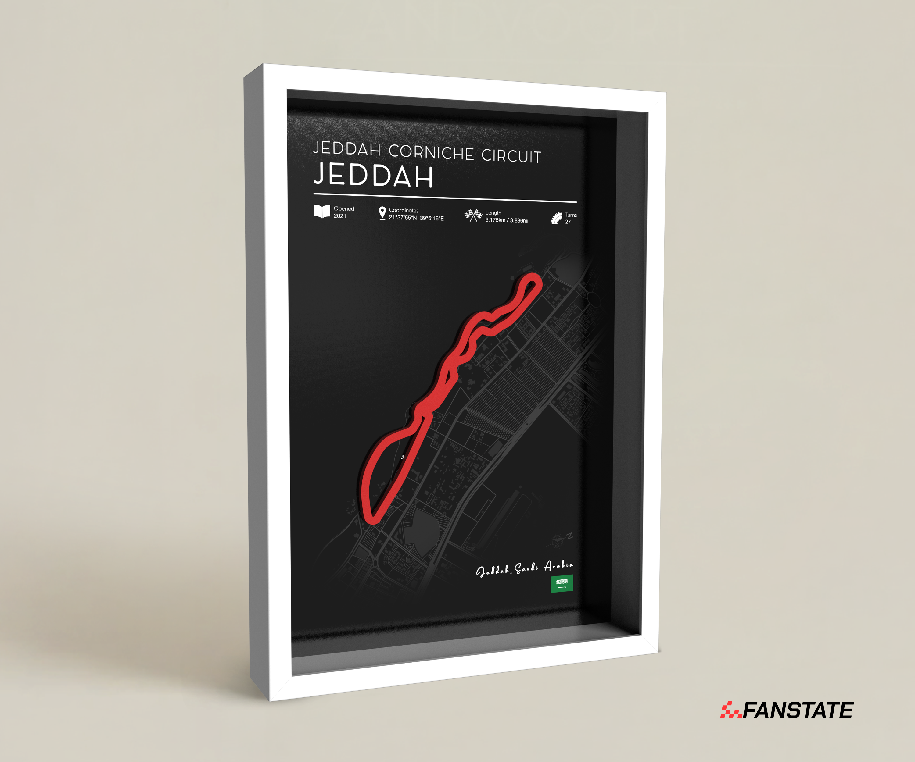 Jeddah - Framed 3D Track