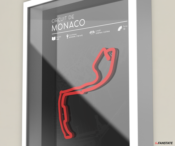 Monaco - Framed 3D Track